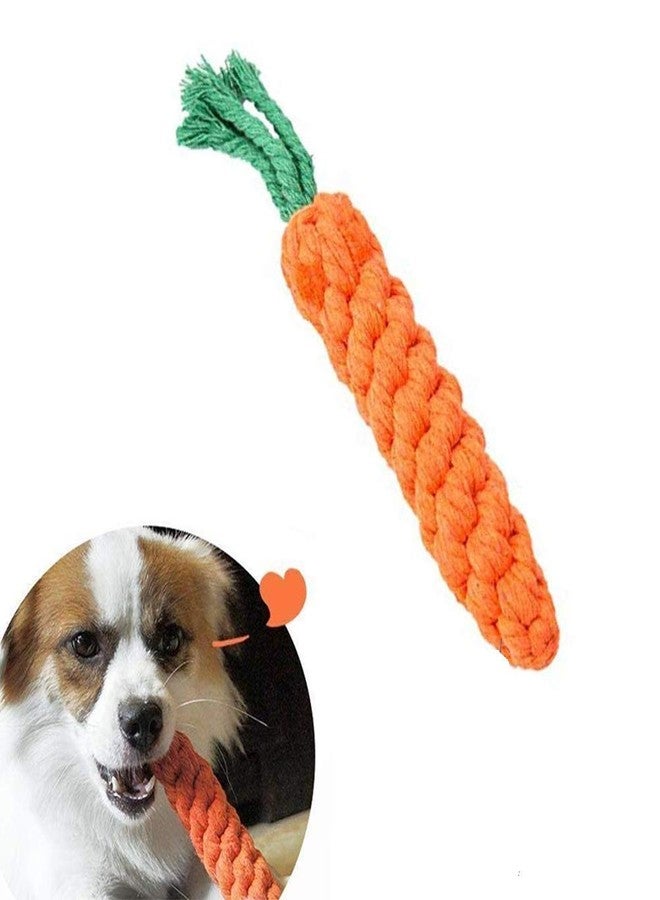 Pet Believe Combo of 3 Durable Cotton Made Rope Toys for Dogs & Puppies |2 Carrot Rope Toy | 1 Rope Dumbbell (Combo of 3) Colour May Very - Image 2